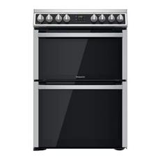 Hotpoint HDM67V8D2CX 60cm Double Oven Electric Cooker with Ceramic Hob - Stainless Steel