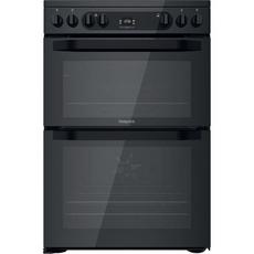 Hotpoint HDM67V92HCB 60cm Double Oven Electric Cooker with Ceramic Hob - Black