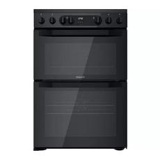 Hotpoint HDM67V9CMB 60cm Double Oven Electric Cooker with Ceramic Hob - Black