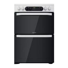 Hotpoint HDM67V9CMW 60cm Double Oven Electric Cooker with Ceramic Hob - White