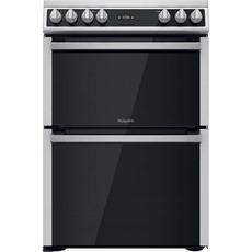 Hotpoint HDT67V9H2CX 60cm Double Oven Electric Cooker with Ceramic Hob - Stainless Steel