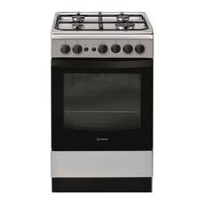 Indesit Click&Clean IS5G1PMSS/UK 50cm Gas Cooker - Silver