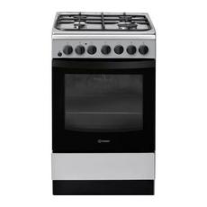 Indesit Click&Clean IS5G4PHSS 50cm Dual Fuel Cooker - Silver