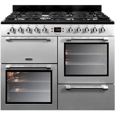 Leisure CK100F232S 100cm Dual Fuel Range Cooker with Seven Gas Burners - Silver