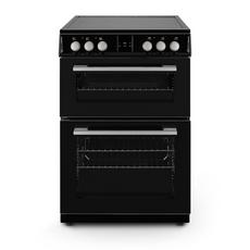 Montpellier MDOC60FK 60cm Double Oven Electric Cooker with Ceramic Hob - Black