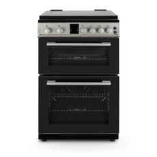 Montpellier MDOG60LS 60cm Double Oven Gas Cooker with Gas Hob - Silver