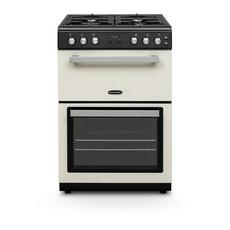 Montpellier MMRG60C 60cm Gas Rangecooker with Double Oven and Gas Hob - Cream