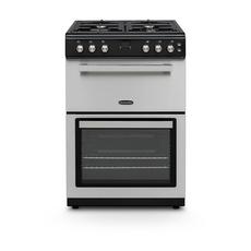Montpellier MMRG60X 60cm Gas Rangecooker with Double Oven and Gas Hob - Stainless Steel