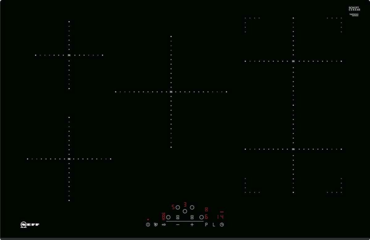 NEFF T48FD23X2 Frameless 80cm Induction Hob with Black