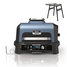 Ninja OG901UKSTANDKIT Woodfire Pro Connect XL Electric BBQ Grill & Smoker with Stand- Black/Blue