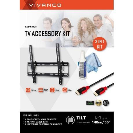 Vivanco 63438 3in1 TV Accessories Kit