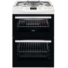 Zanussi ZCG63260WE 60cm Double Oven Gas Cooker with Gas Hob - White