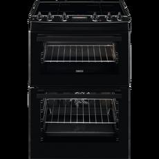 Zanussi ZCI66280BA 60cm Double Oven Electric Cooker with Induction Hob - Black