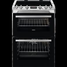 Zanussi ZCI66280XA  60cm Double Oven Electric Cooker with Induction Hob - Stainless