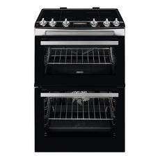 Zanussi ZCI66288XA 60cm Electric Double Oven with Induction Hob - Black and Stainless Steel