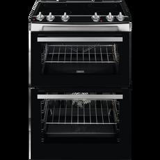 Zanussi ZCV66050XA 60cm Double Oven Electric Cooker with Ceramic Hob - Stainless