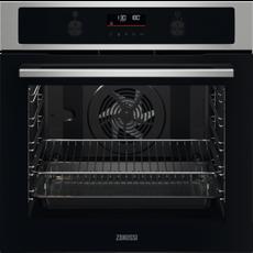 Zanussi ZOPND7XN 59.4cm Built In Electric Single Oven - Black & Stainless Steel 