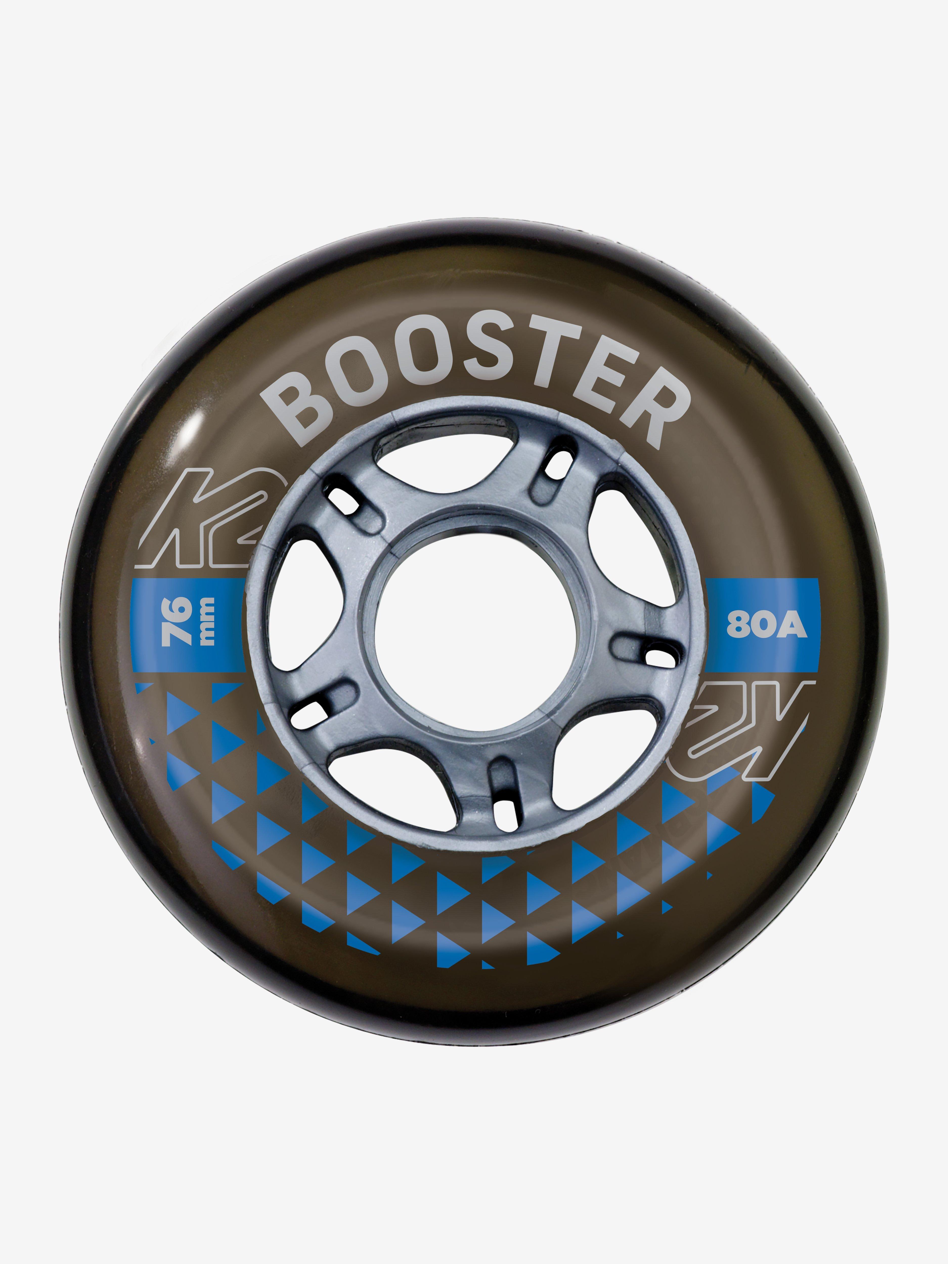 K2 Rolschaatsen Unisex - Booster voor volwassenen, 72 MM 80A 4-wielverpakking, zwart - 72 mm - 30F3003