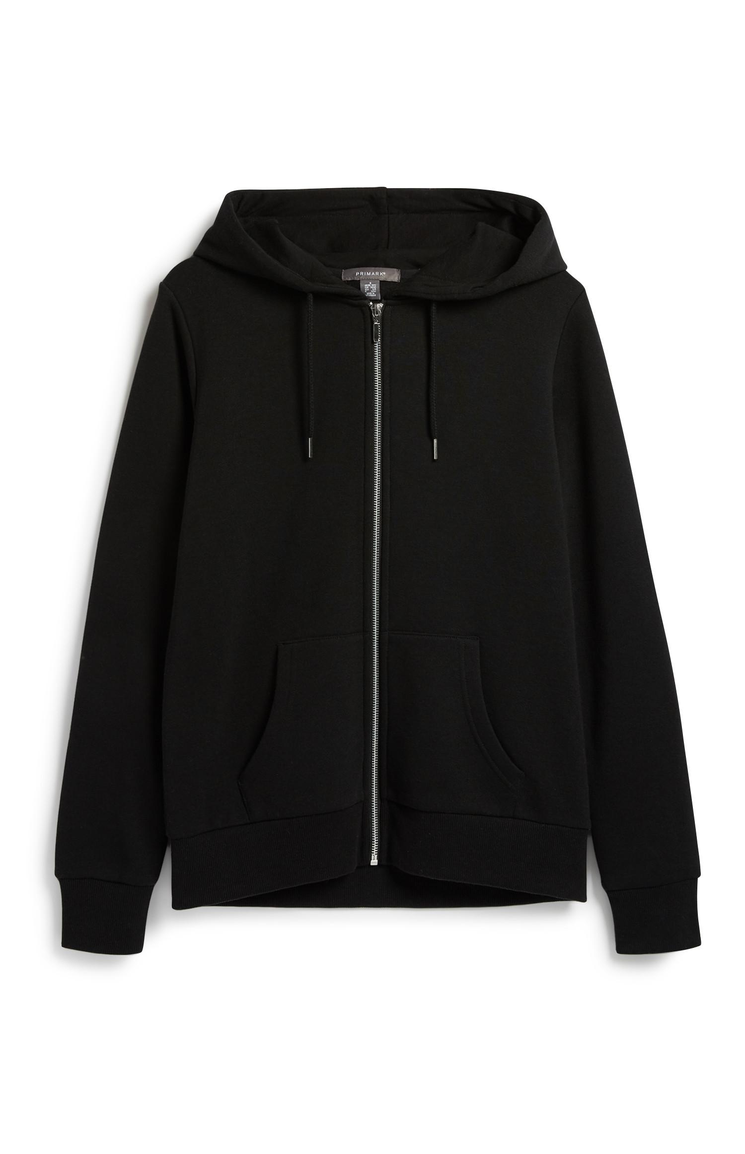 Schwarze Kapuzenjacke