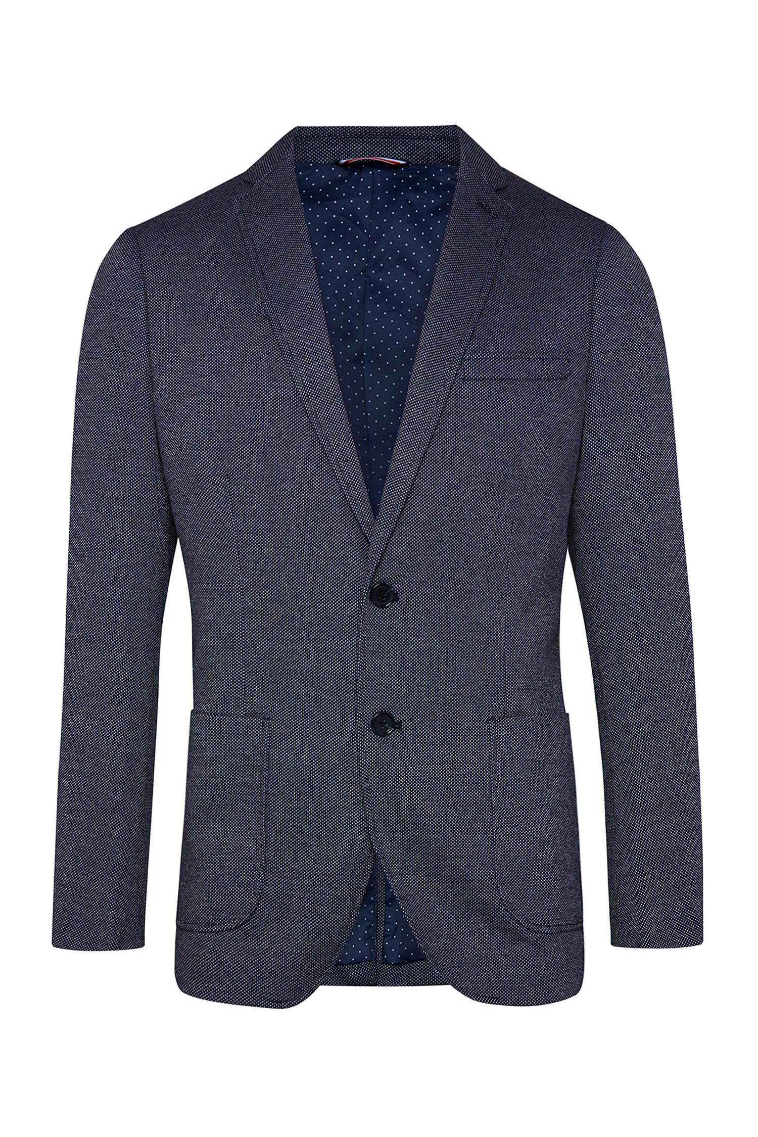 Blau melierter Blazer