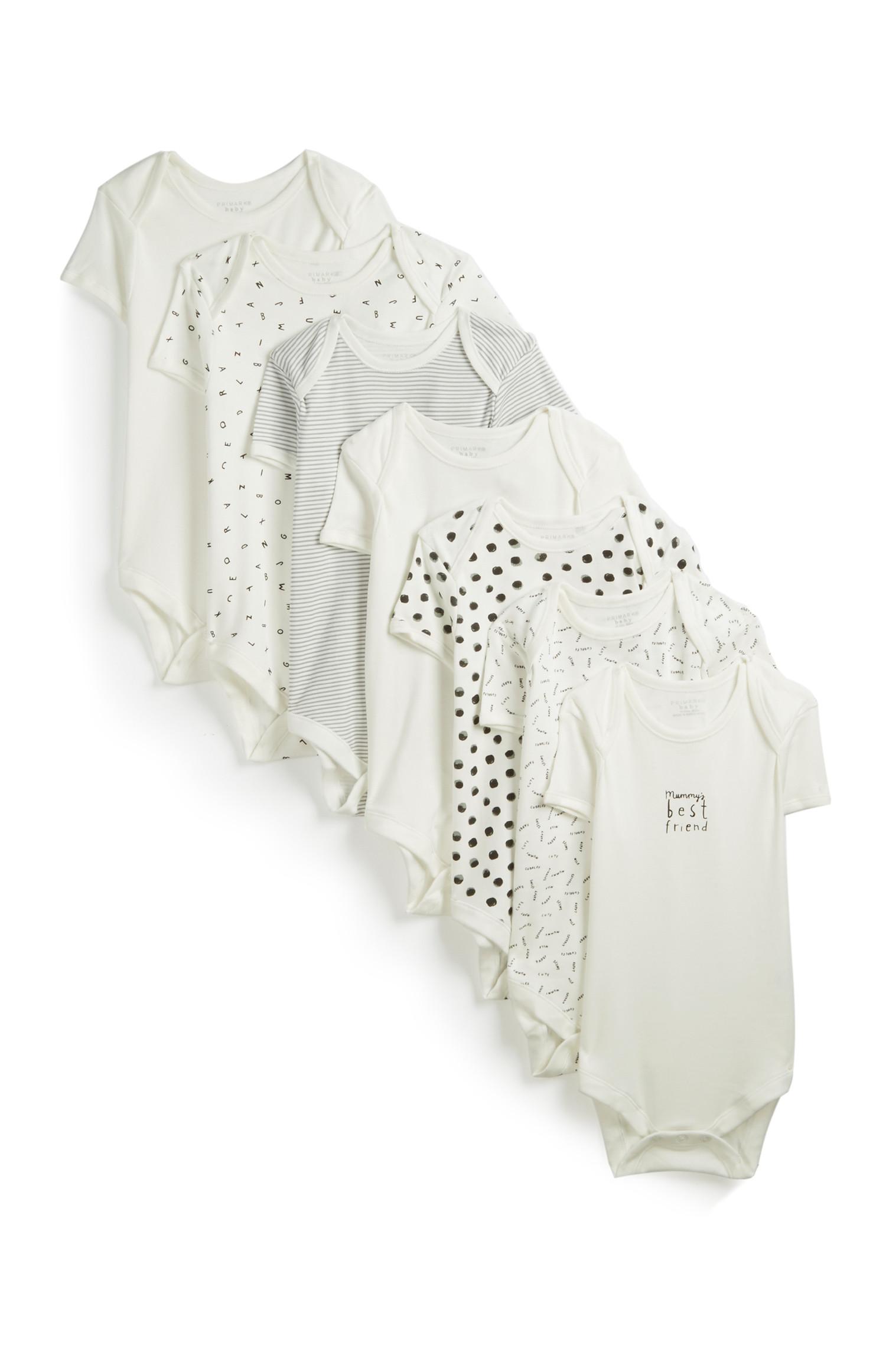 7 tutine bianche e nere