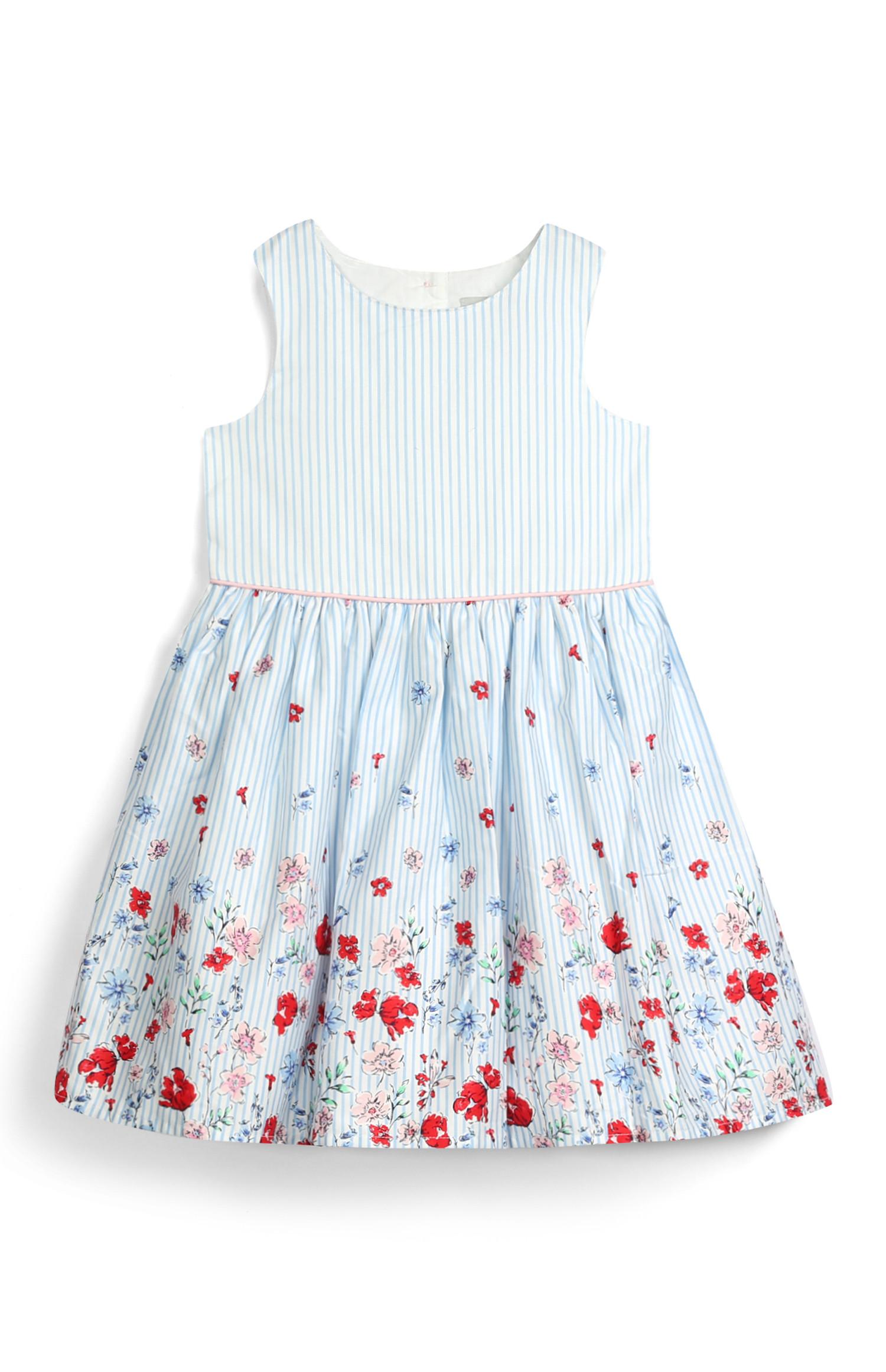 Abito a righe e a fiori da bimba