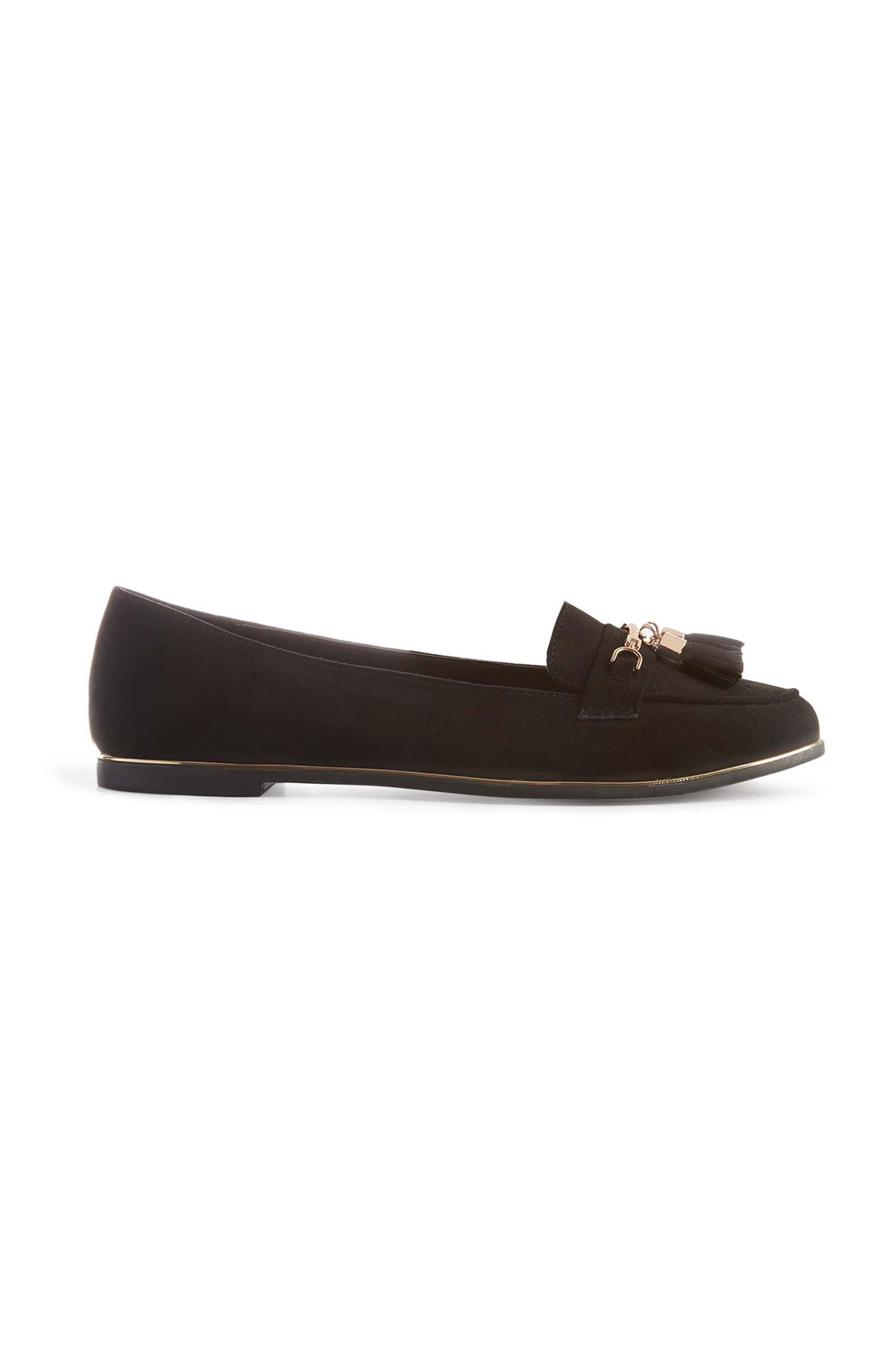 primark black loafers womens