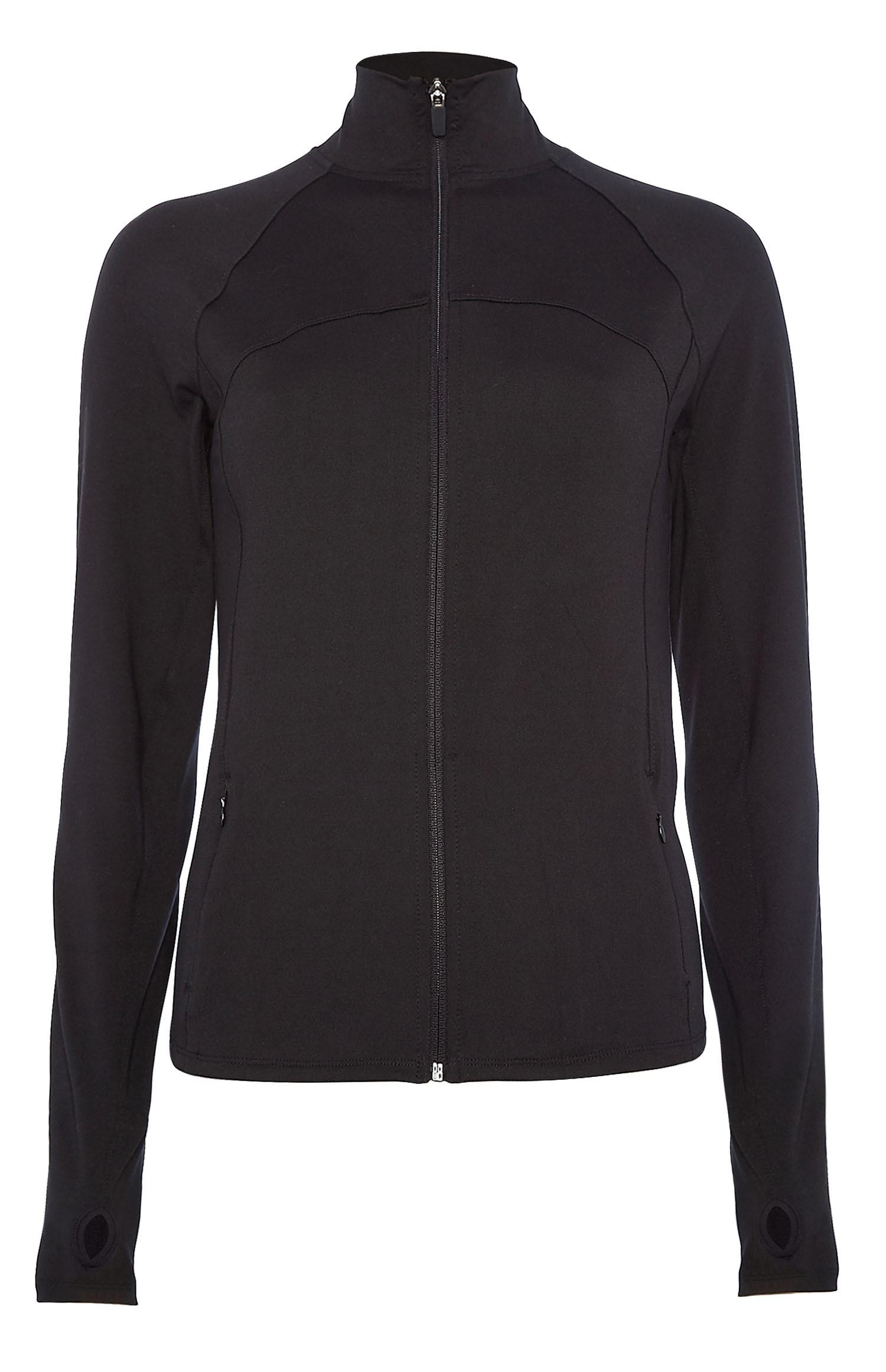 Schwarze Jacke mit Reißverschluss