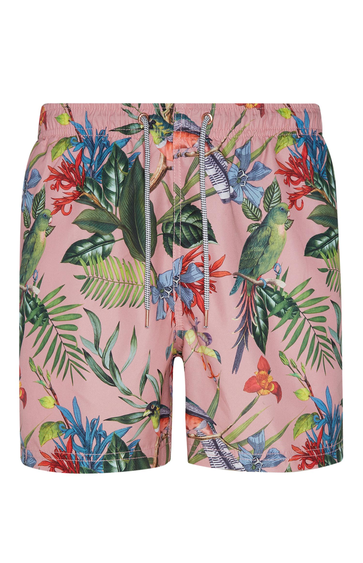 Rosafarbene Shorts mit Blumenmuster