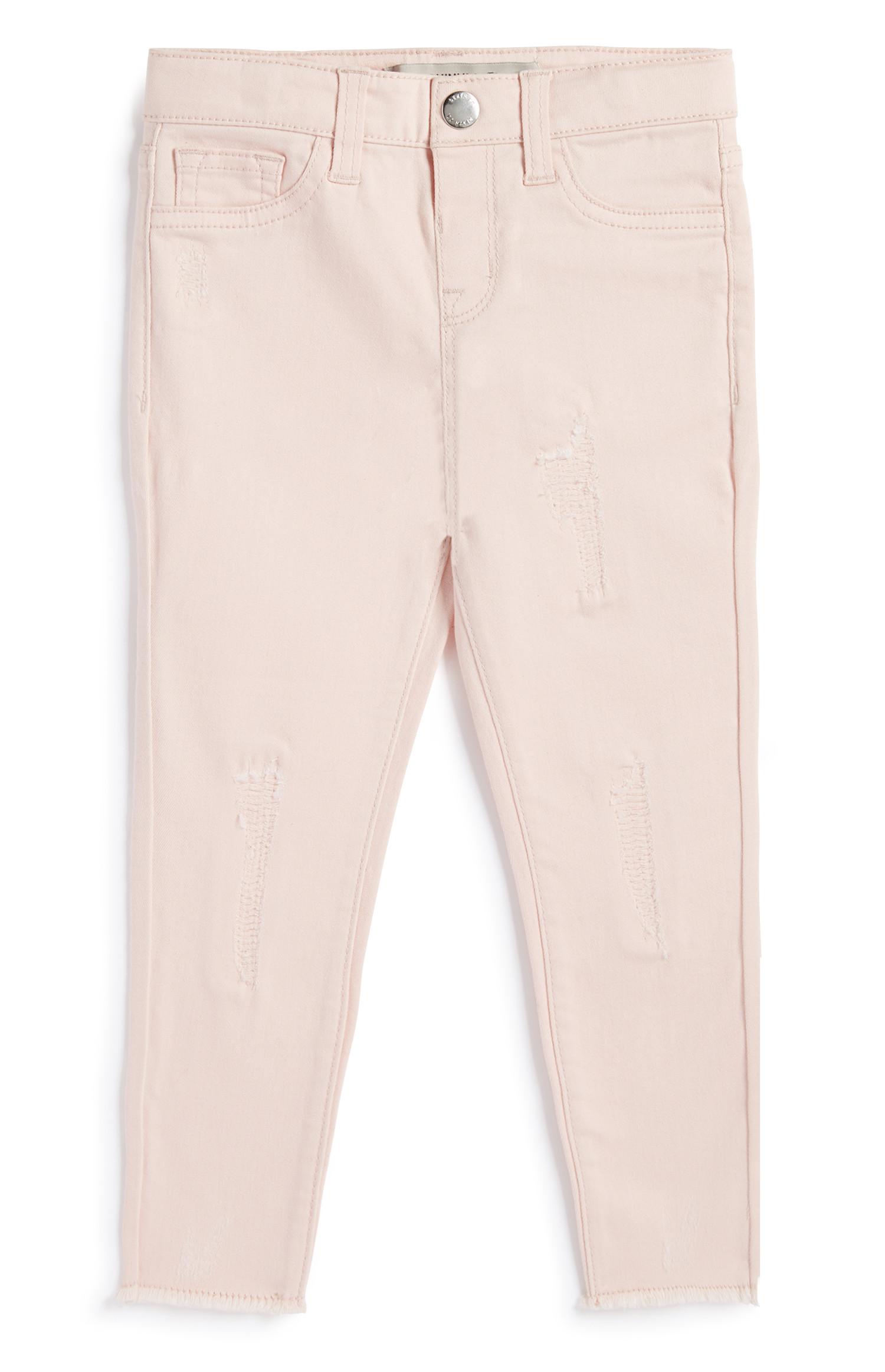 Ausgefranste Twillhose in Rosa