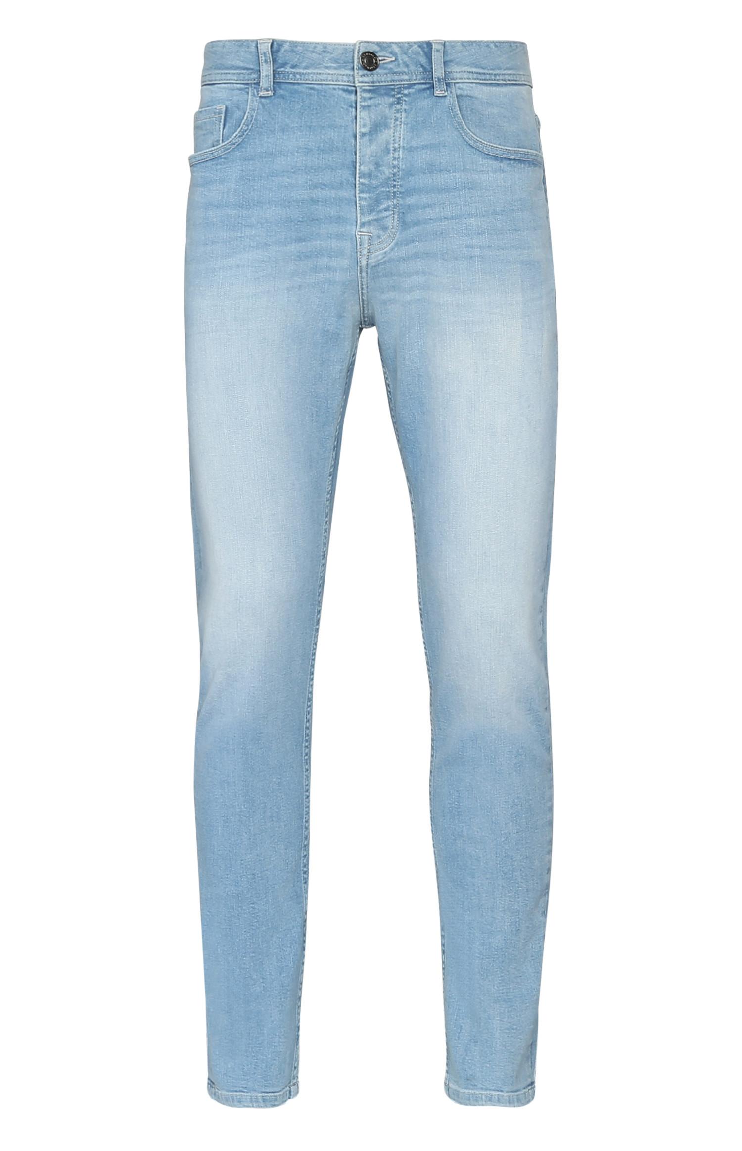 Helle Stretch-Jeans mit geradem Bein