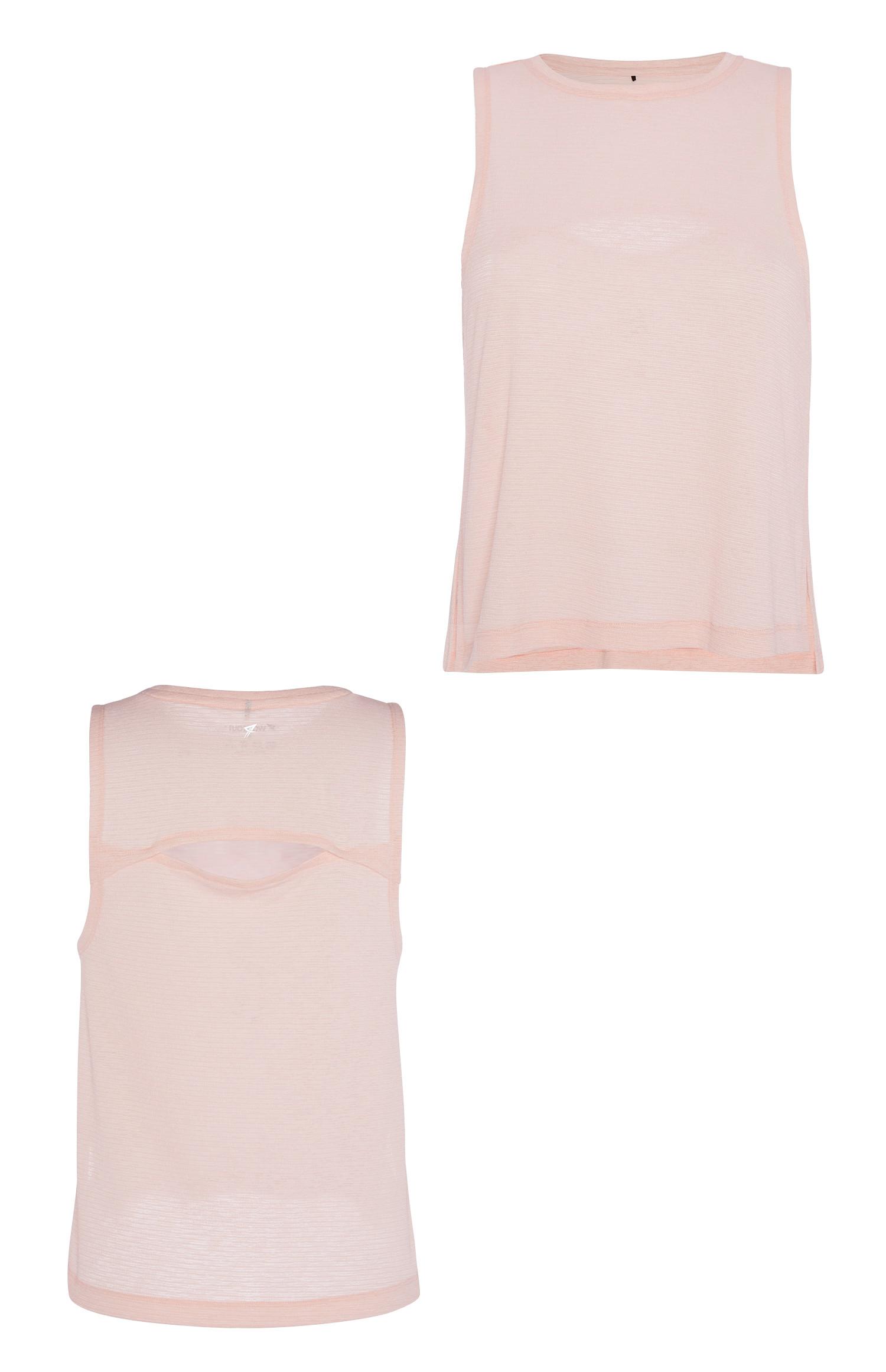 Strukturiertes Tanktop in Rosé