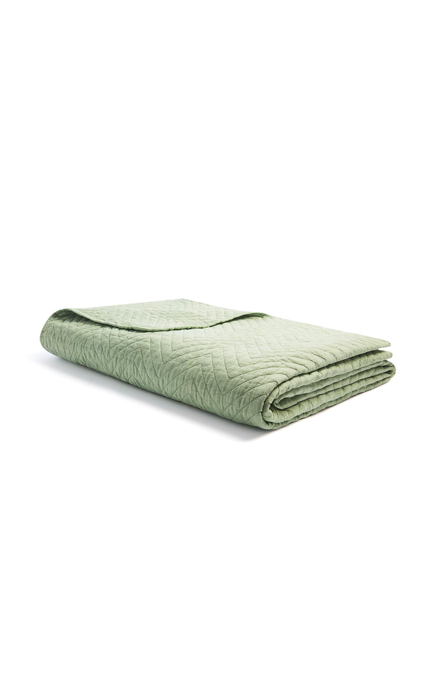 Plaid verde trapuntato