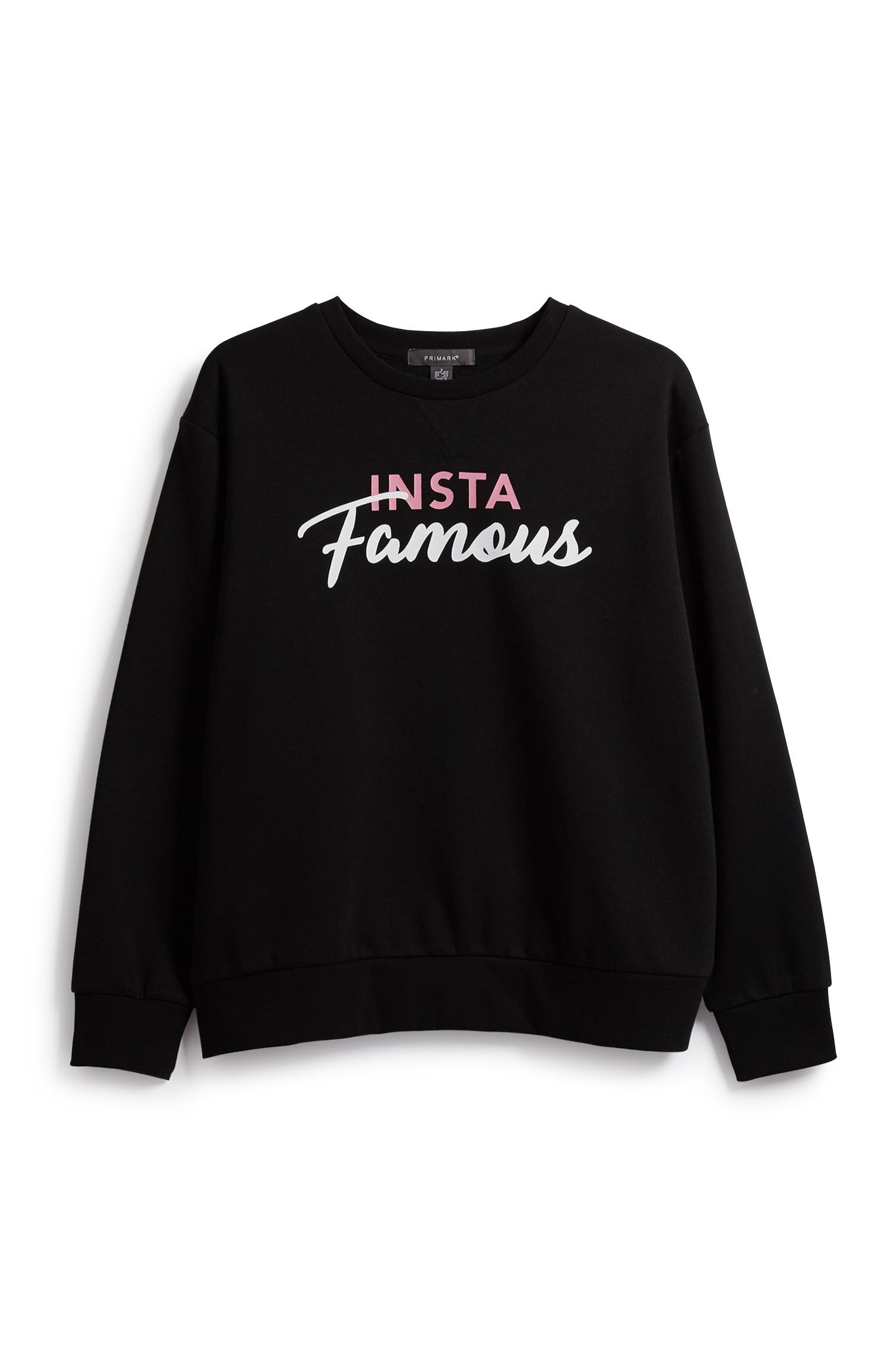 Schwarzes Sweatshirt mit Schriftzug