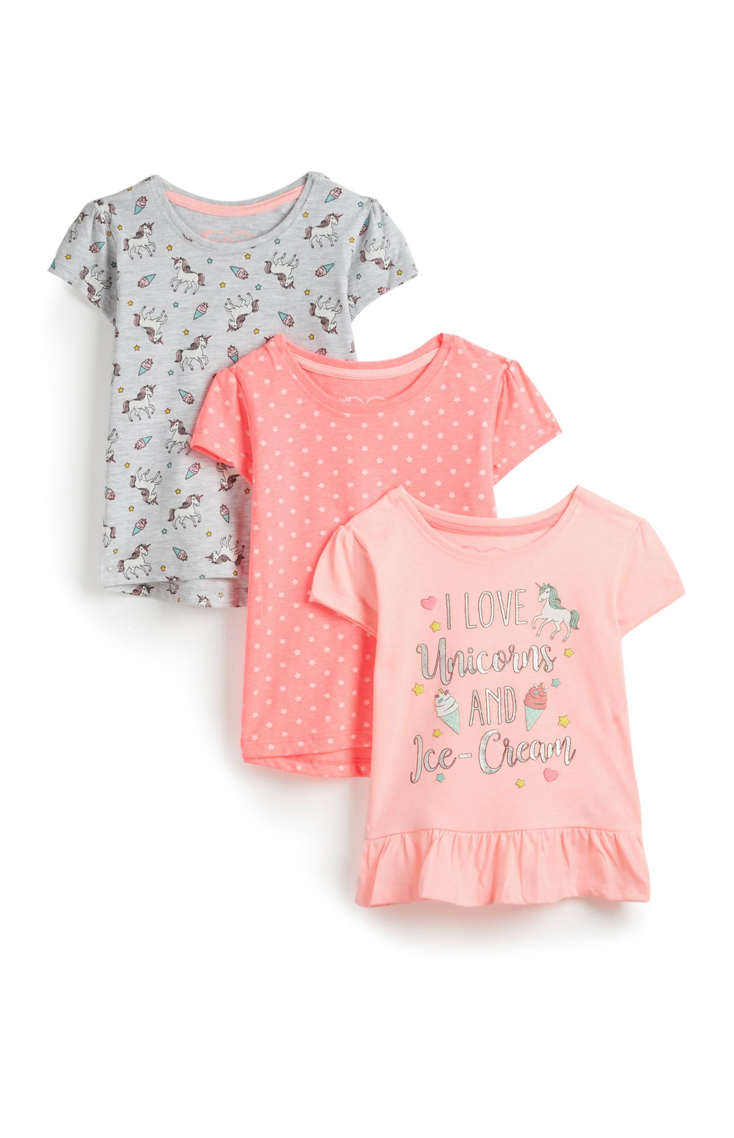 Einhorn-T-Shirts für Babys (M), 3er-Pack