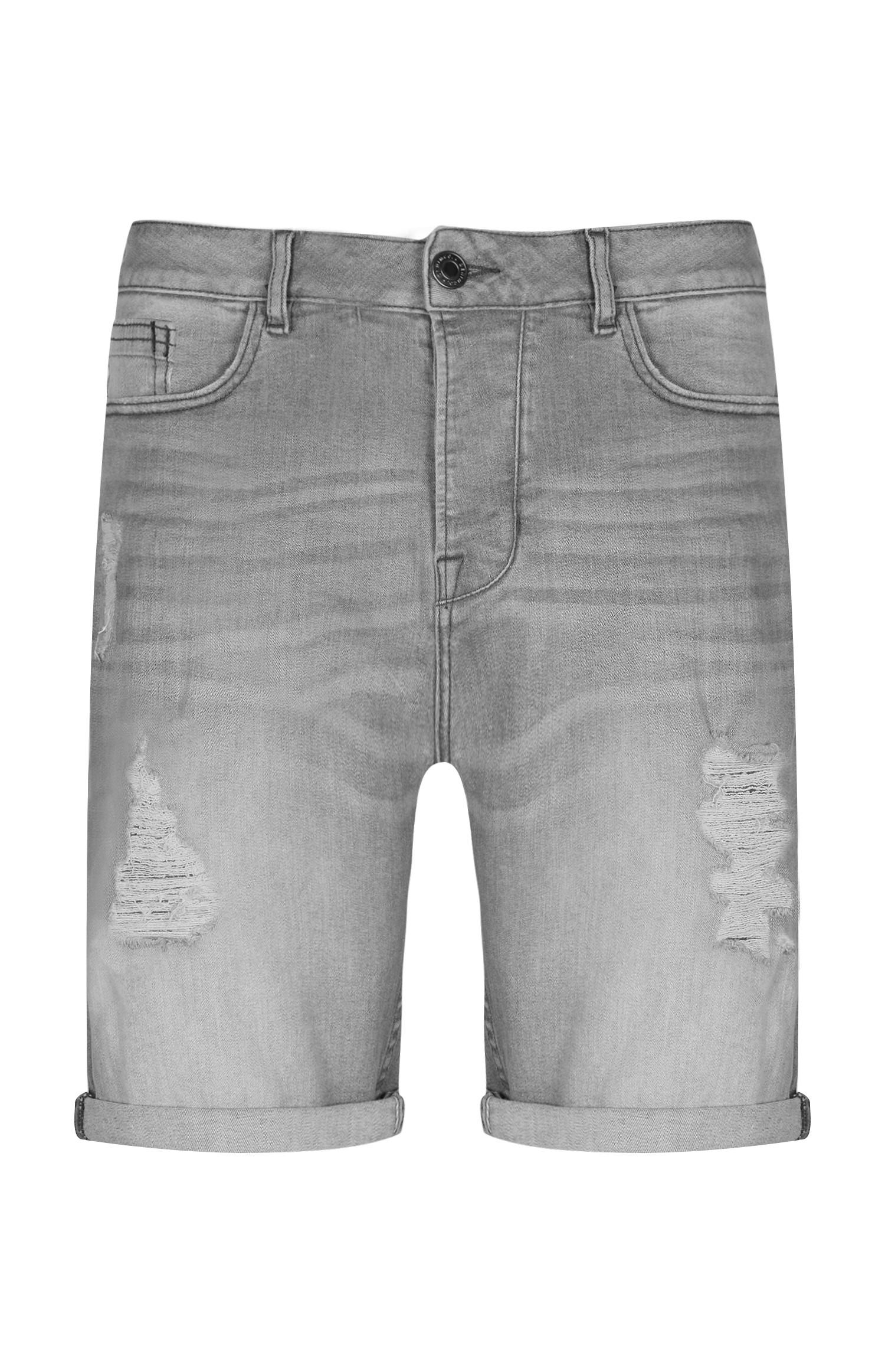 Graue Jeansshorts