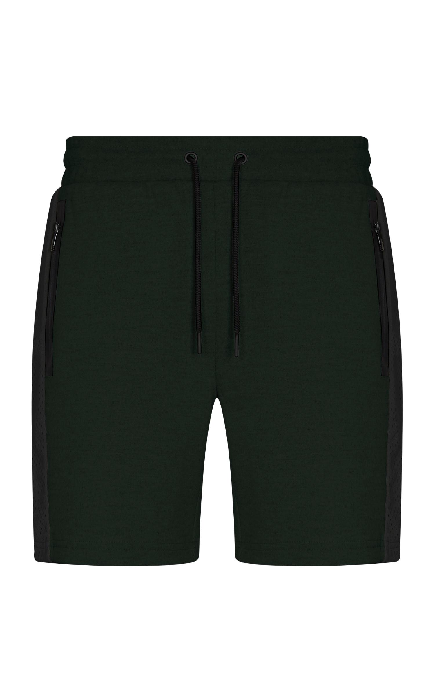 Khakifarbene Shorts aus Mesh