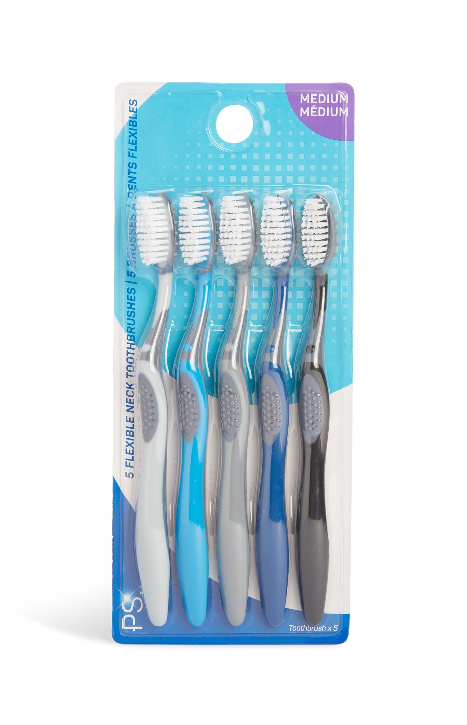 Zahnbürsten, Medium, 5er-Pack