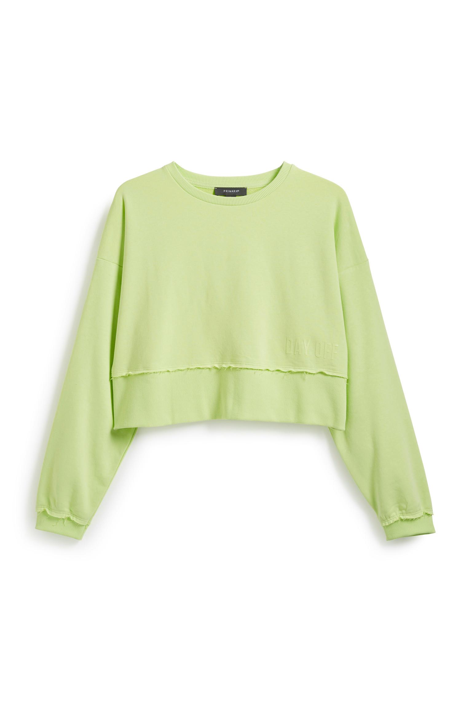 Kurzer Pullover in Neongrün
