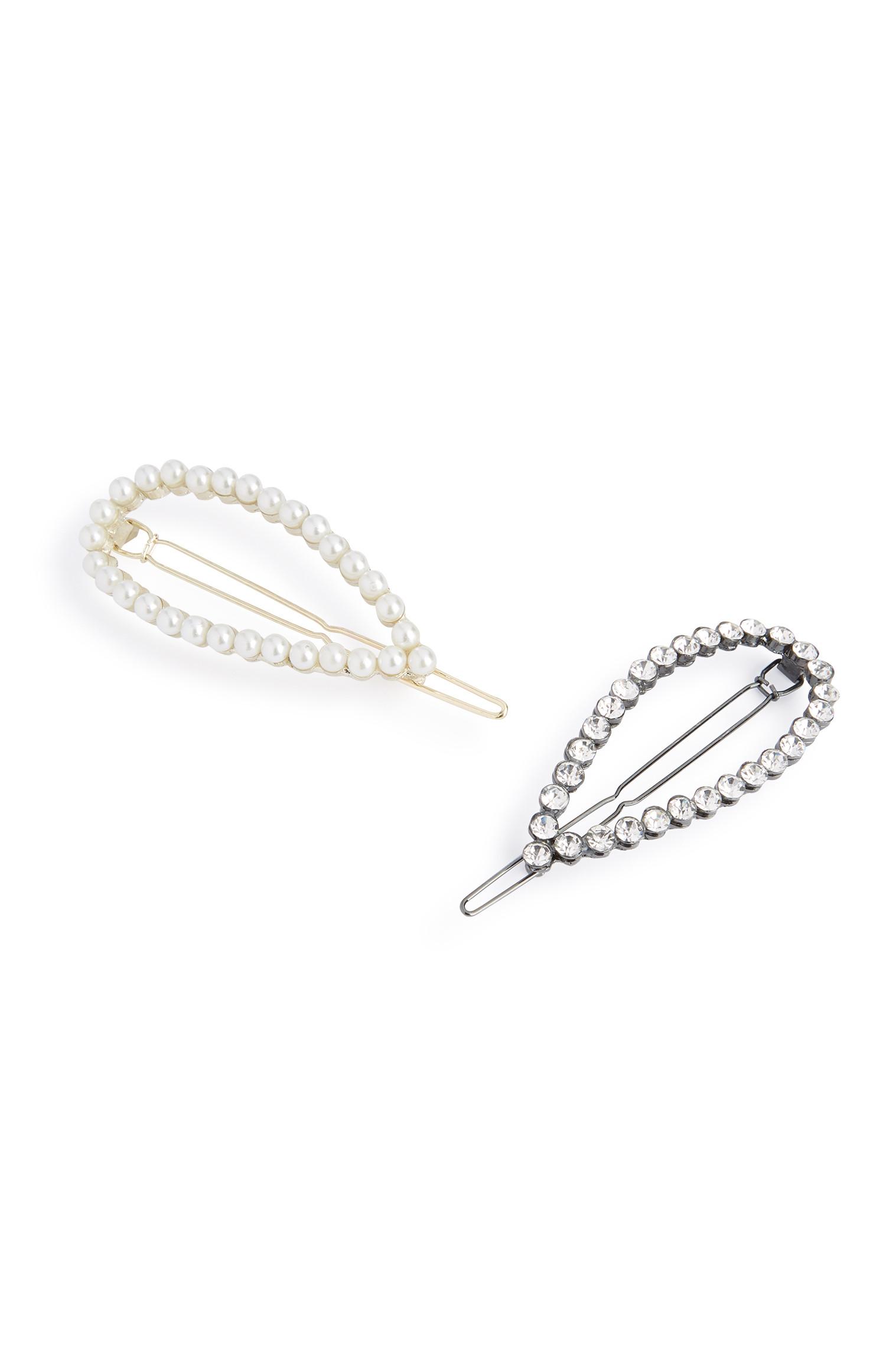 Ovale haarspelden, set van 2