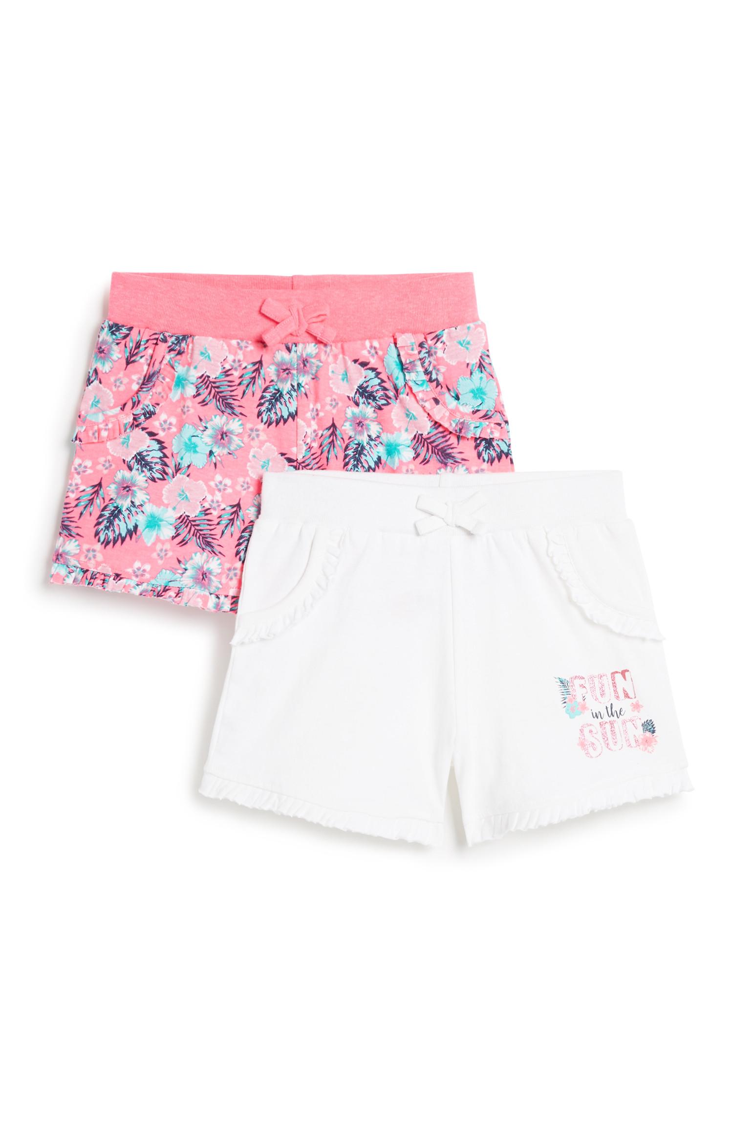 Shorts mit Blumen (kl. Mädchen), 2er-Set