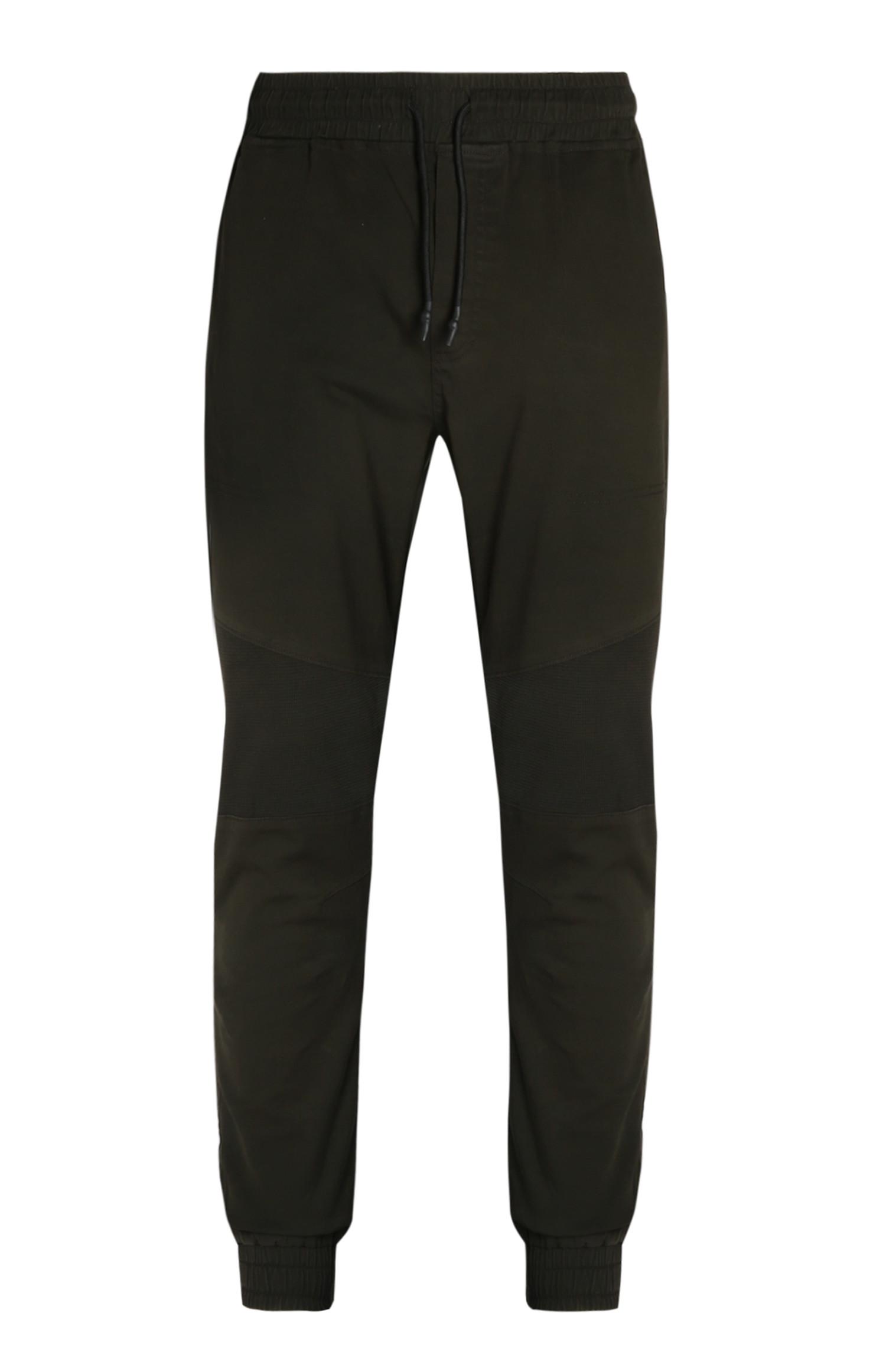 Khakifarbene Jogginghose mit Panel-Design
