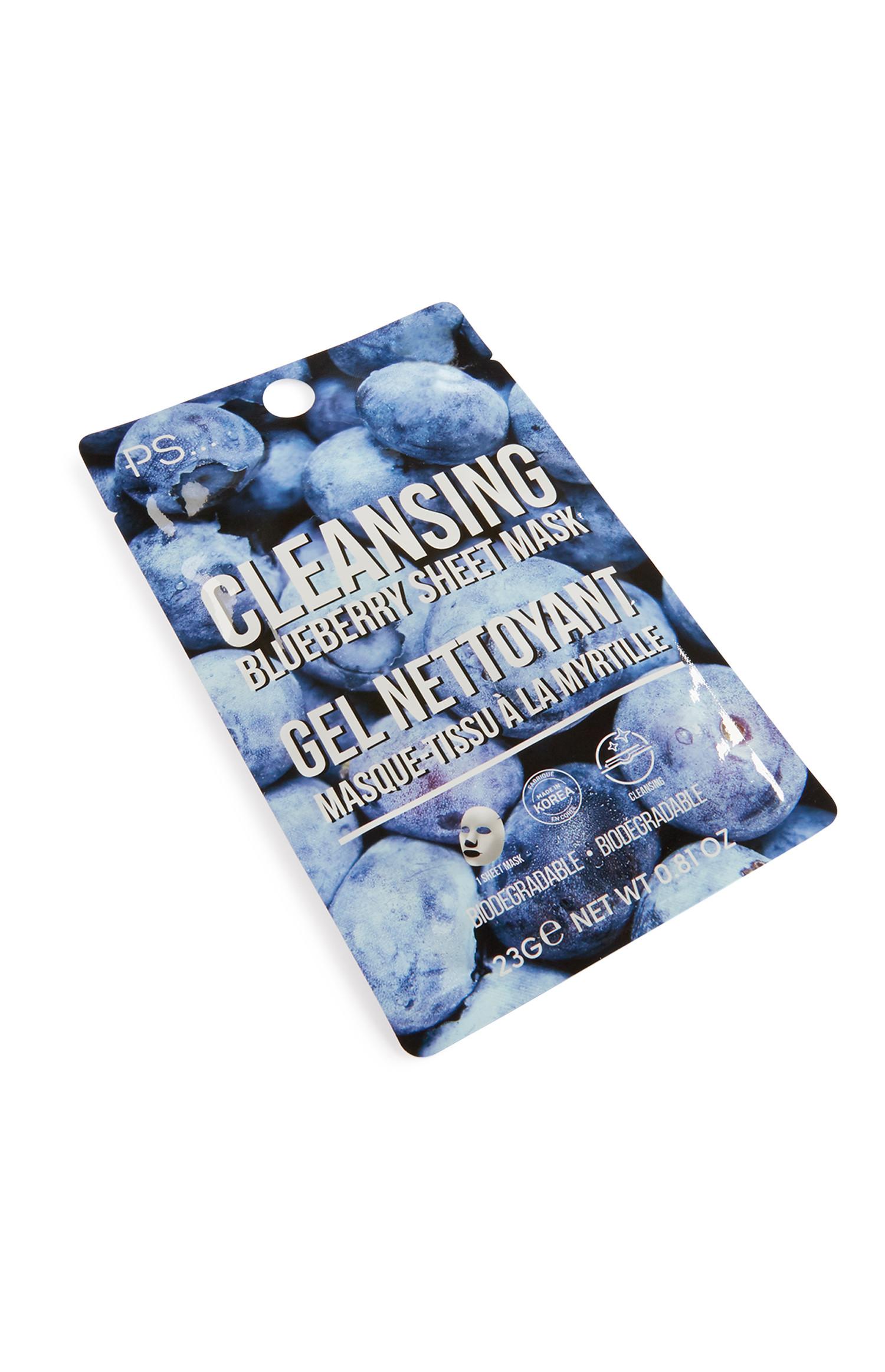 Maschera in tessuto al mirtillo