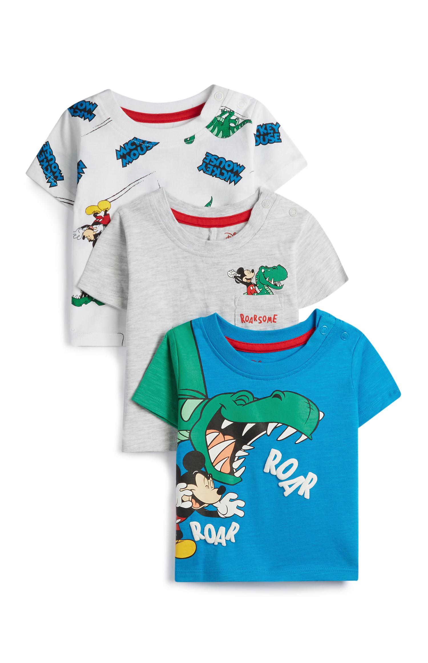 T-Shirt mit „Micky Maus“-Motiv für Babys (J), 3er-Pack