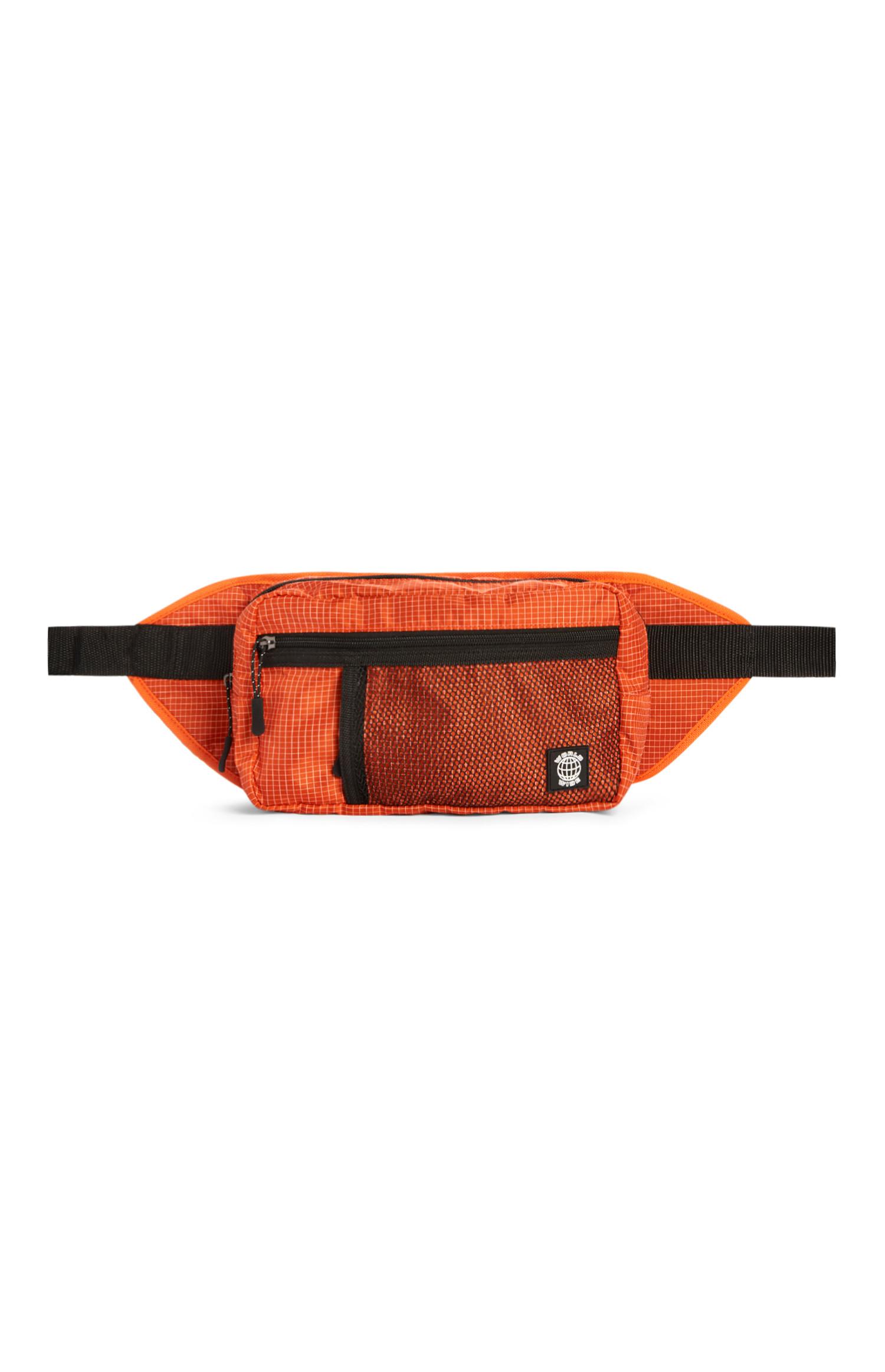 Orangefarben karierte Gürteltasche