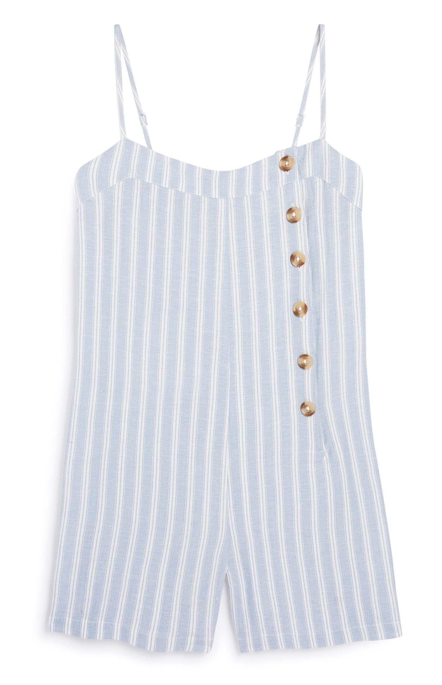 Blauwgestreept speelpakje