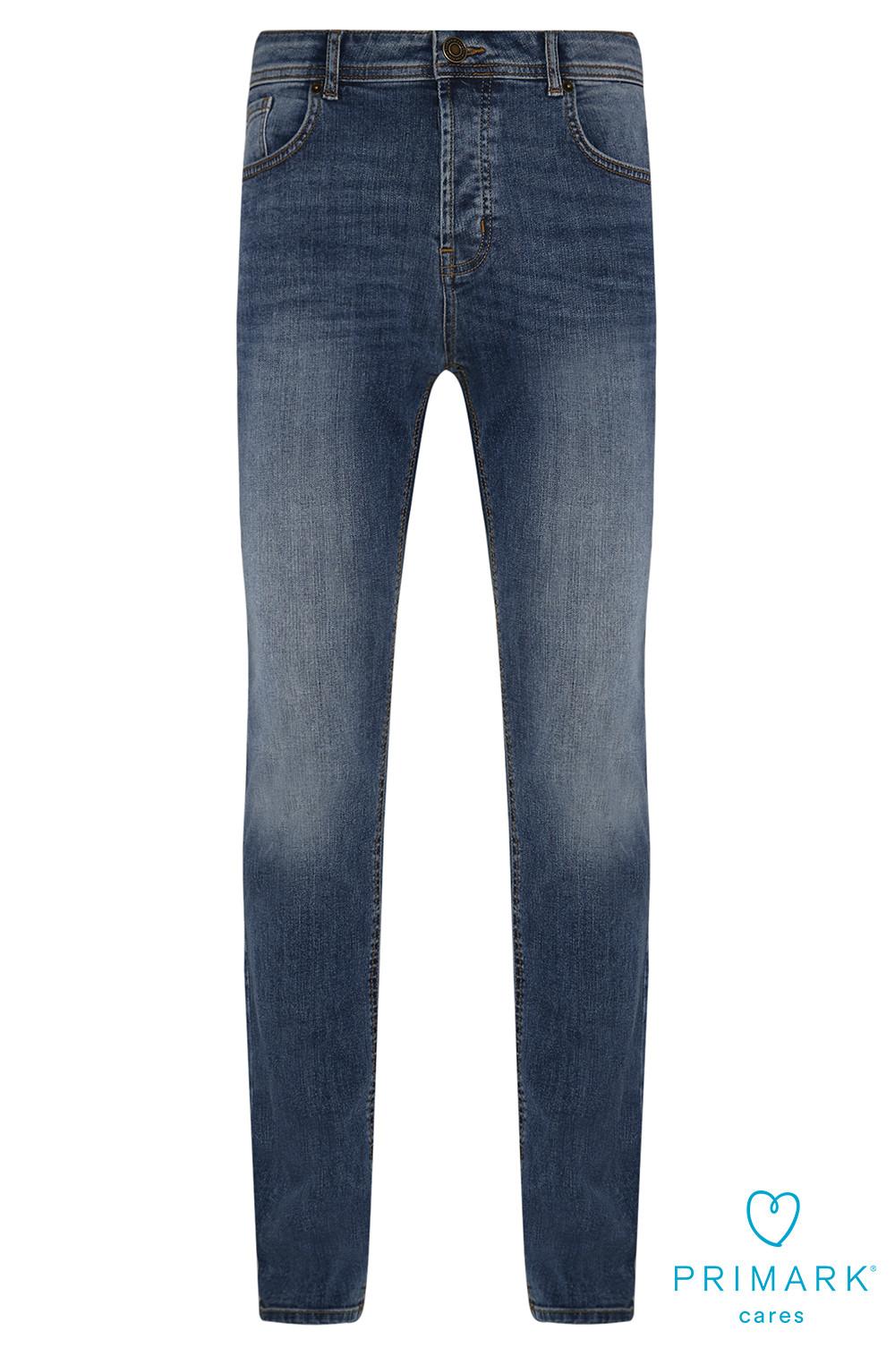 Dunkelblaue Slim-Fit-Jeans aus nachhaltiger Baumwolle