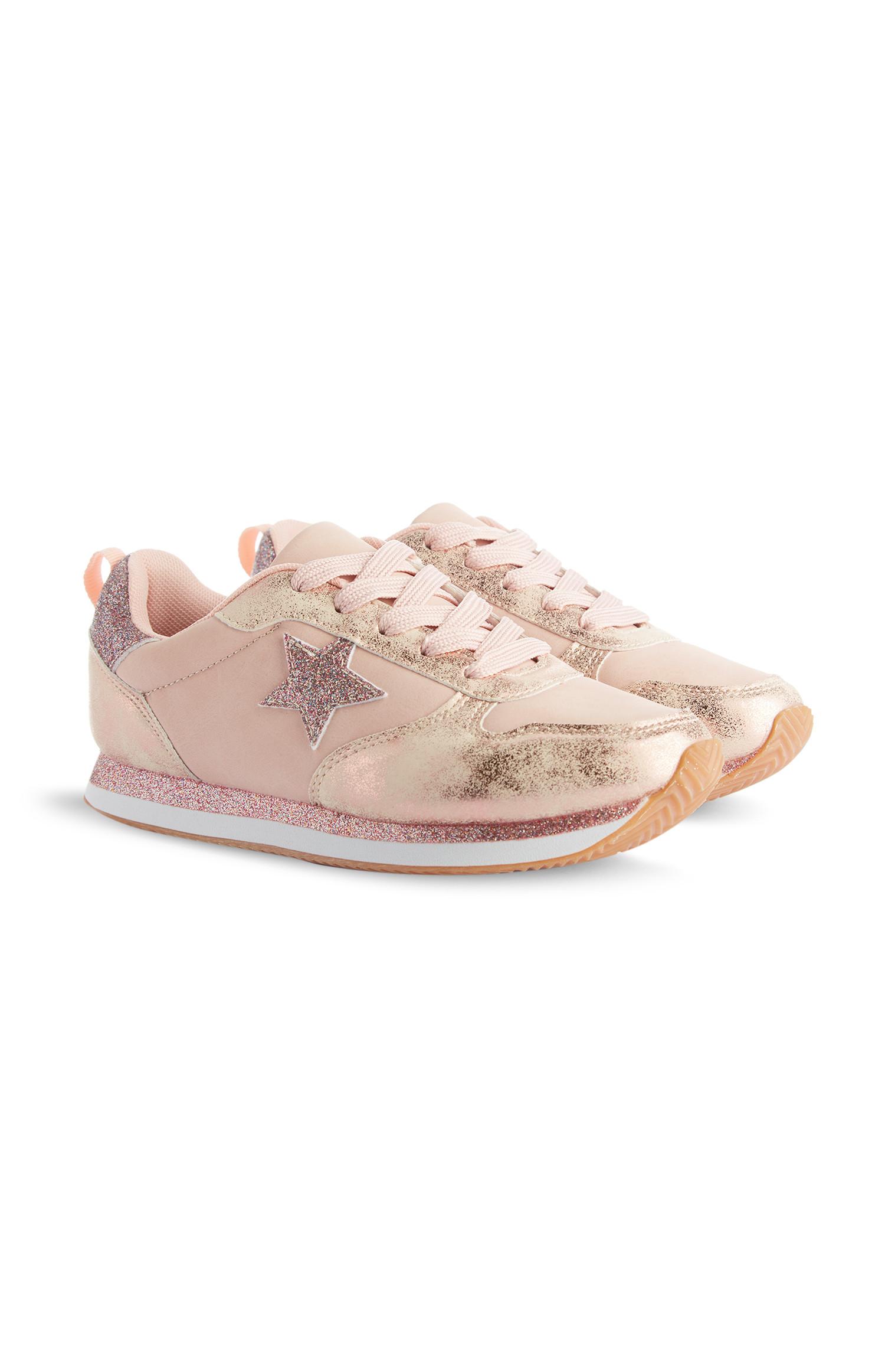 Trainer rosa con stella glitterata