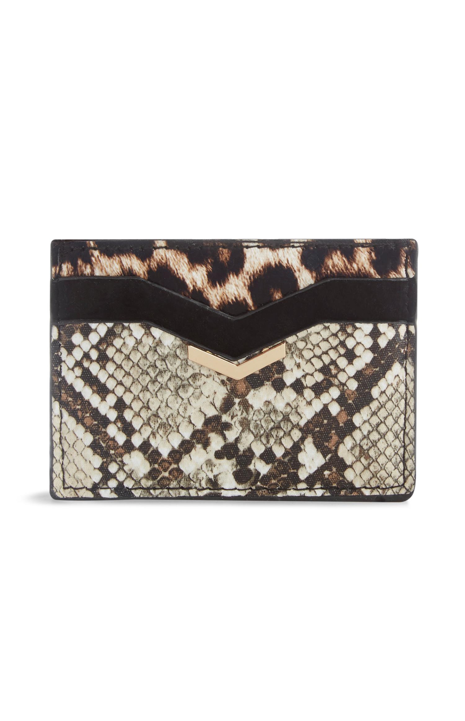 Kaartportemonnee met dierenprint