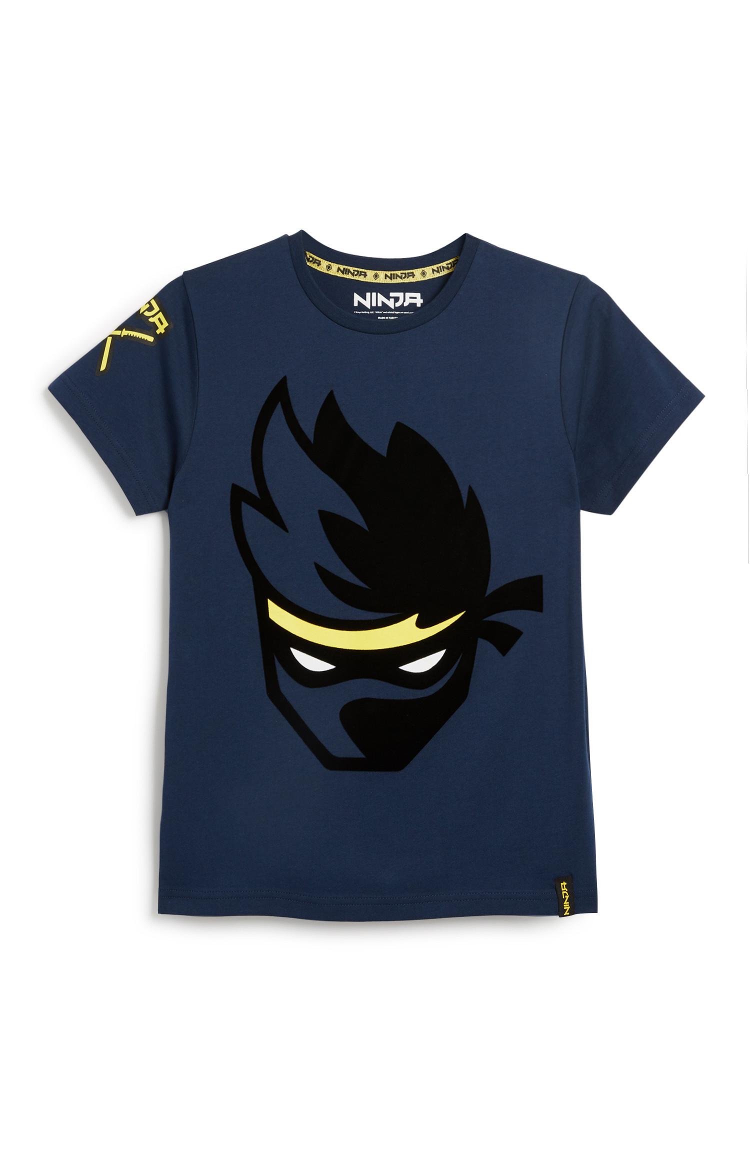 Marineblaues „Ninja“ T-Shirt